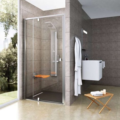 Ravak Pivot - Puerta de ducha PDOP2-100, 96-101 cm, cristal satinado/claro 03GA0U00Z1 (1/5)