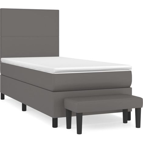 Maison Exclusive - Boxspringbett mit Matratze Grau 100x200 cm Kun