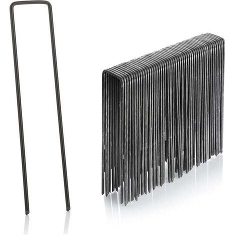 Ciel-Lot de 50 Piquets d'Ancrage en Acier 150mm x 40mm x 3mm pour Fixation Solide (1/4)
