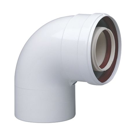 Brötje Coude de révision 87 degrés DN 80/125 PPs/Al concentrique, 644938