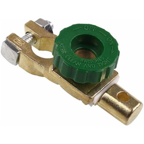 Interrupteur de déconnexion universel pour batterie avec bouton vert 12 V ou 24 V (1/5)