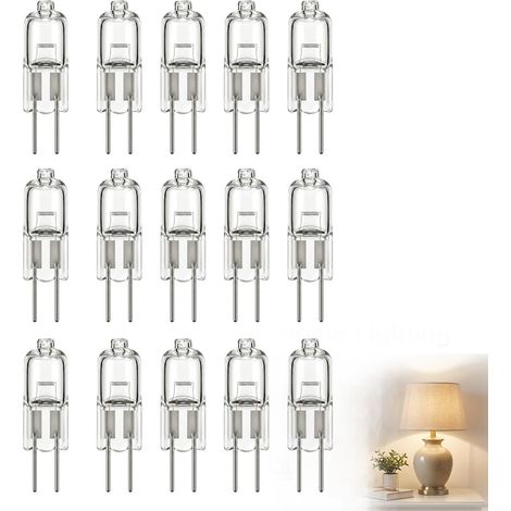Ampoules Halogenes G4 12V Capsules Reglable Lumineux Cuisine Hotte Four Micro Ondes Remplacement Standard Intensite Variable Éclairage Interieur Bureau Salon Réflecteur Lampe Culot Lot de 15 (1/5)