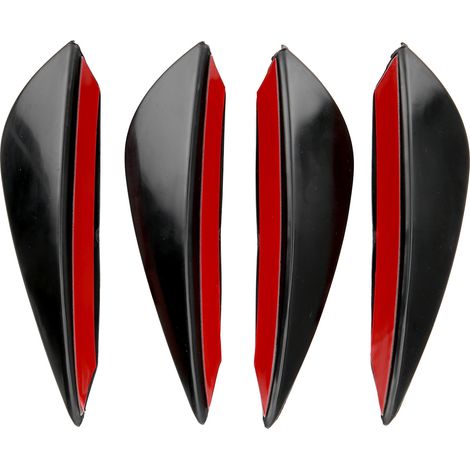 Air Air Knife Bumper Universal Autostoßstangenspoiler PVC-Diffusor für aerodynamische Leistung mit aggressivem Stil und Kratzschutz (Glänzend Schwarz).