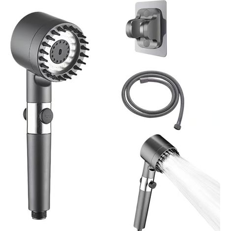 Pommeau de douche massant haute pression multifonctionnel réglable pour adultes, enfants et animaux domestiques dans la salle de bain (1/4)