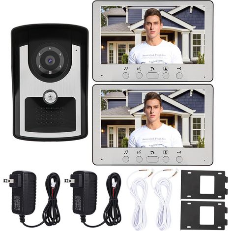 Kit visiophone filaire 7 pouces LCD avec interphone de porte, système d'entrée domestique 1V2 815FC12 (110-240V US) (1/5)