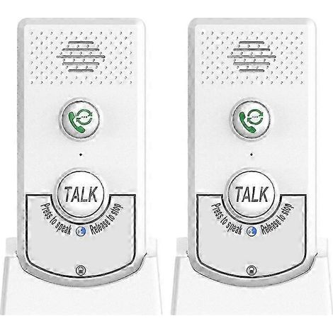 Système d'interphone sans fil (lot de 2) pour la maison, portée ultra longue de 1000 m, rechargeable, 38 sonneries, idéal pour les personnes âgées et la communication entre pièces. (1/5)