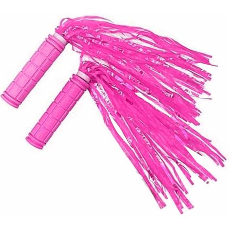 Poignées de guidon de vélo avec rubans à pompons, rubans de guidon de vélo pour enfants, rubans de guidon de trottinette roses pour filles et garçons (1/5)