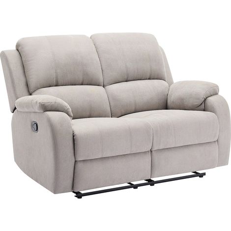 Divano 2 posti relax in Microfibra Grigio - BRODY