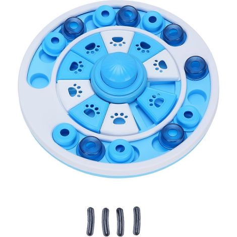 Jouet puzzle pour chien avec distributeur de croquettes à alimentation lente : stimule l’intelligence de votre animal, jeu d’entraînement interactif et amusant avec des friandises, enrichissement du d (1/4)