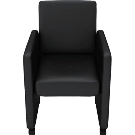 Maison Exclusive - Esszimmerstühle 6 Stk. Schwarz Kunstleder (1/5)