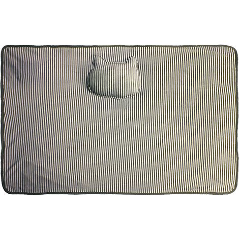 Couverture chauffante USB pour genoux (11572cm) Chauffe-pieds chauffant en flanelle Chauffe-corps Chale Couverture électrique, (gris) (1/5)