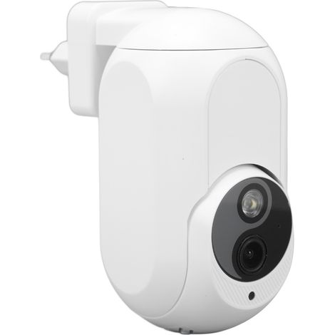 Caméra de surveillance sans fil 3MP HD à brancher, vue panoramique à 360 degrés, Wi-Fi intelligent et double source lumineuse (1/5)