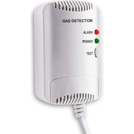 Rilevatore di Gas - Sensore di Perdite di Gas GPL/Gas Naturale/Carbone, Monitor di Gas Butano Metano Propano, Avviso con Luce Stroboscopica, Allarme Gas Plug-in Adatto per la Cucina (1/5)