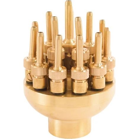 Buse de Fontaine en Cuivre Massif, Buse Réglable 3 Niveaux, Filetage Intérieur 1,5 Pouces, Accessoire Décoratif pour Bassin et Jardin