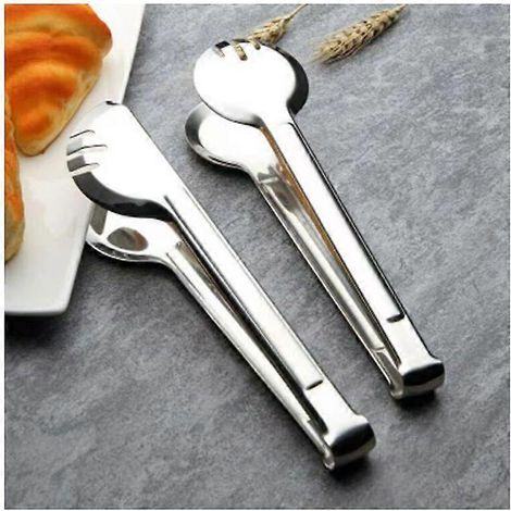 Lot de 2 pinces de service en acier inoxydable de 23 cm (9 pouces) pour apéritifs et buffets (1/5)