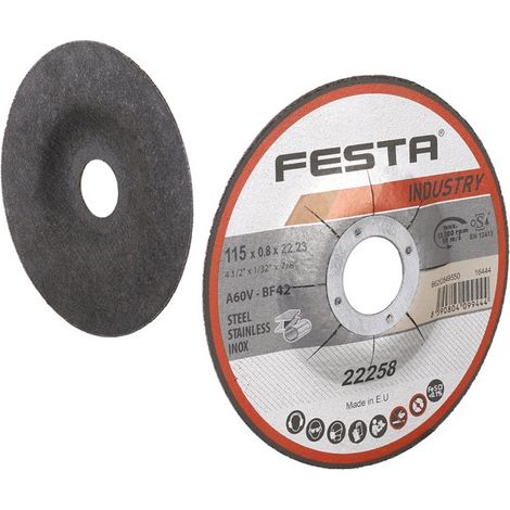 Disco de corte FESTA INDUSTRIA para metal 115x0,8x22,2mm 22258.01 (1/2)