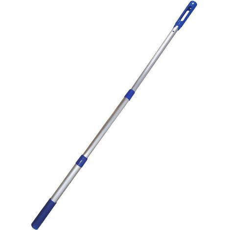 Manche télescopique détachable en trois sections pour brosse de natation, en alliage d'aluminium, avec poignée antidérapante, durable et disponible en plusieurs couleurs. (1/5)