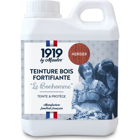 Teinture meuble et parquet bois - 1L Merisier - Qualité air A+ - Teinture Le Bonhomme 1919 by Mauler