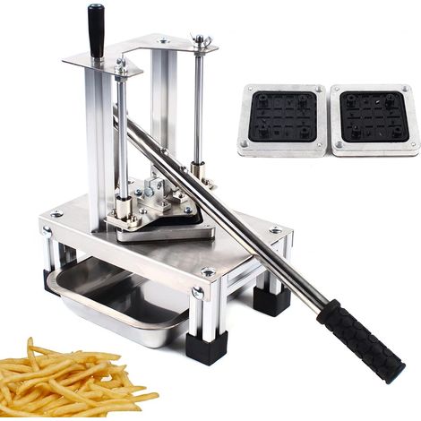 Coupeur de chips commercial, 100 kg/heure, coupeur de pommes de terre facile à nettoyer avec lame en acier inoxydable, coupeur de chips de légumes antidérapant, parfait pour les pommes de terre, les c