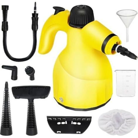 1000W portable steam cleaner with 9 stain-removing accessories, eliminates grease, car seats, windows and much more, sofa stain remover, 350ml tank (1/4)