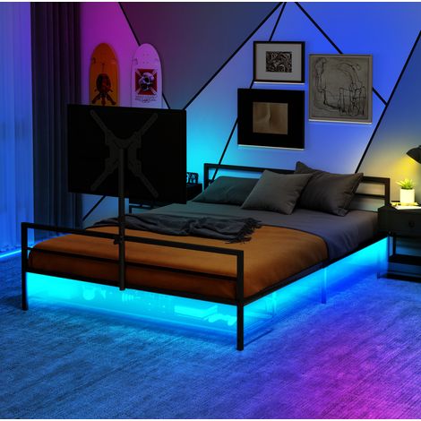 lit adulte gaming led support écran métal noir 206 cm OKMYHOME (1/5)