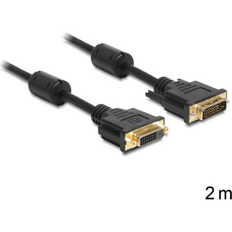 Delock cable dvi (24+1) - dvi(24+1) m/h 2m negro