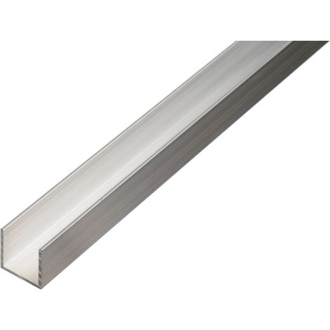 ALBERTS BA-Profil, U-Form, Alu natur, LxBxHxS 1000 x 15 x 15 x 1,5 mm (1/3)