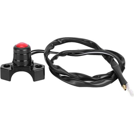 Interruptor de arranque/parada del motor para manillar de motocicleta, ATV, moto de cross, botón universal impermeable de 12 V para Pit Bike Quad Modelo B (1/5)