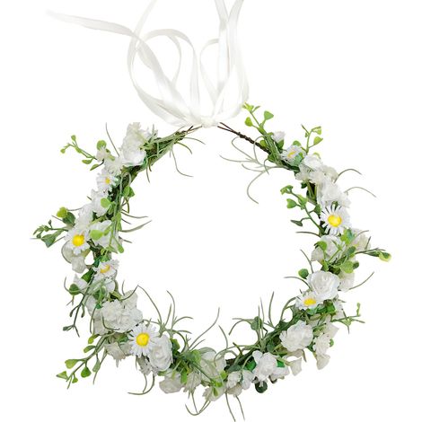 Guirnalda Floral Para Cabeza - Diadema Con Lazo Ajustable Para Novia, Damas De Honor Y Niños - Ideal Para Bodas, Fiestas Y Festivales (1/5)