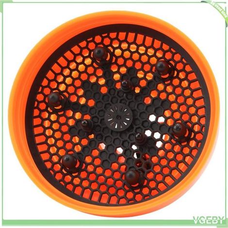 Diffuseur de sèche-cheveux pliable - FAFEICY - Modèle universel - Orange - Silicone/ABS - Pour diamètre 4-5 cm