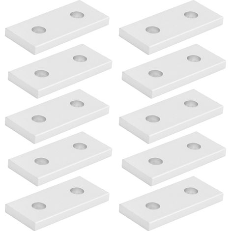 10 plaques de jonction plates en aluminium, renfort de connexion vertical, outil 2020-2 trous (1/5)