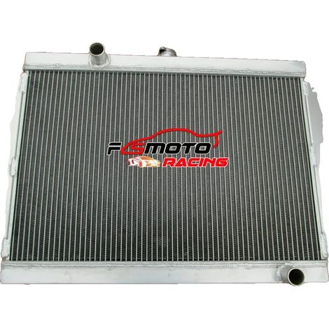 Radiador de aluminio, tamaño del núcleo 618 mm x 400 mm x 56 mm, tamaño total 700 mm x 490 mm x 70 mm, 3 filas, compatible con Nissan Datsun 280Z 280ZX, eficiencia de refrigeración mejorada (1/5)