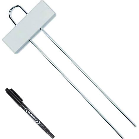 Lot de 10 étiquettes de jardin avec stylo, panneaux résistants, étiquettes étanches en acier inoxydable, 27 x 9 cm (1/5)