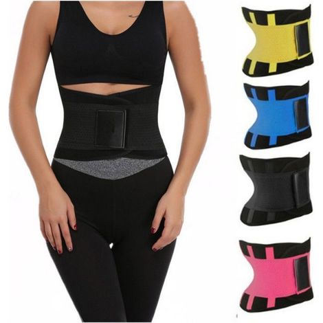 Ceinture de taille unisexe ajustable pour la perte de poids ceinture thermique de sudation pour le fitness et l'exercice à domicile (1/4)