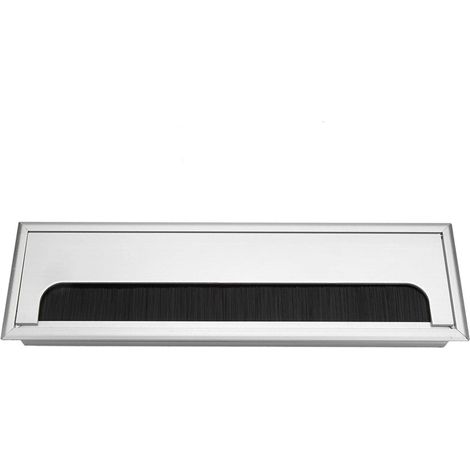 Câble Carré Sortie Carré en Aluminium Bureau Ordinateur Fil Câble Rangement Sortie Insert Trou Couvercle Supérieur(大号) (1/5)
