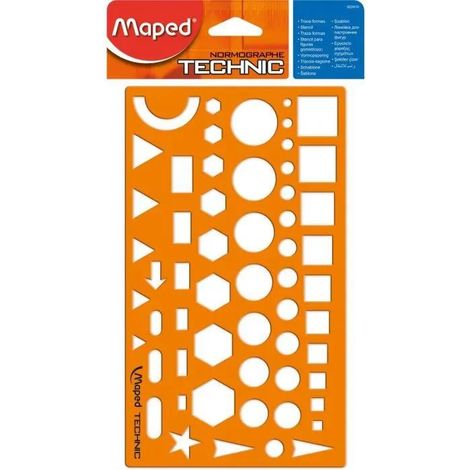 Maped Trace-forme strumento di tracciatura arancione 22,5x13,5 cm