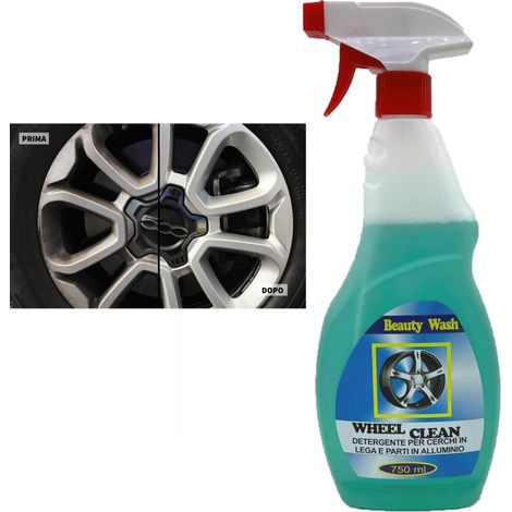 TRADE SHOP - Spray Detergente Ravvivante Per Cerchi In Lega Auto E Parti Alluminio Da 750ml -