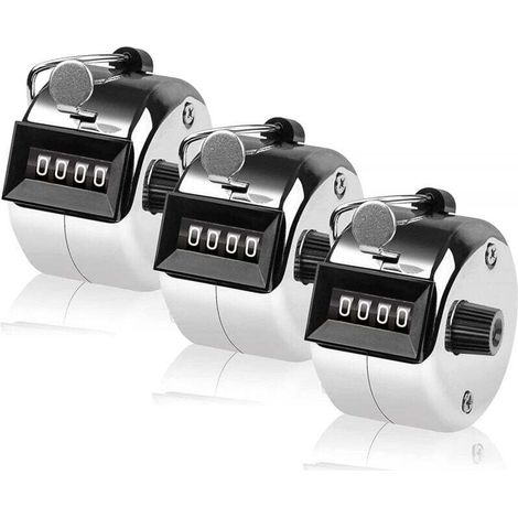 Compteur à clics 4 chiffres - Compteur manuel en métal - Clicker pour compter, marquer le golf (1/4)