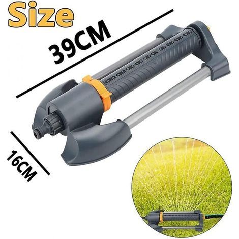Arroseur oscillant automatique pour jardin – Idéal pour pelouse et potager, réglable, en plastique résistant, 1 unité (1/3)