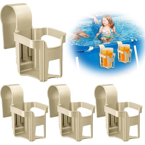 4 Pièces Porte-Gobelets de Piscine Fixation en Plastique Accessoires de Piscine Porte-gobelet Multifonctionnel Gobelets d'eau Support Suspendu Accessoires de Piscine pour la Plupart des Piscines (1/5)