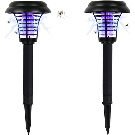 2 Pack Solar Repellent Lights for Outdoor,Mosquito Killer,Electronic Bug Killer,Mosquito Killer,Bug Killer,Worm Killer,Mosquito Killer and Garden Lighting(Path UV Light)