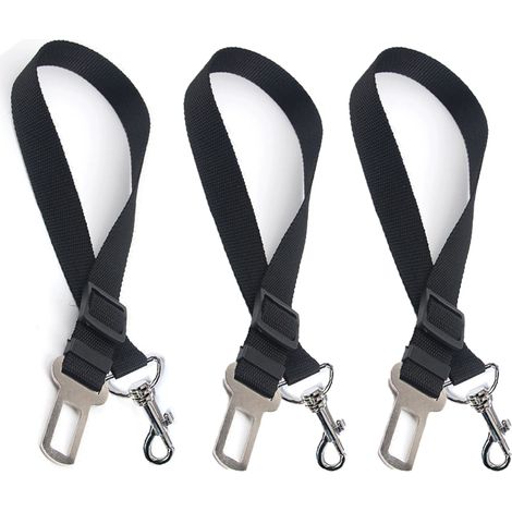 Universal-Autogeschirre für Hunde, 3-teilig, verstellbar, Ripstop-Autogeschirre für Hunde (schwarz)