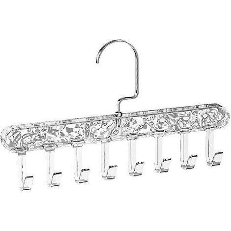 Porte-cravates, porte-soutiens-gorge, porte-sous-vêtements rotatif à 360°, porte-débardeurs, porte-gilets, cravates pour dortoir ou appartement-Transparent White (1/5)