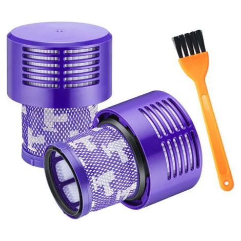 PA 2 Paquet Lavables Rutilisables Filtre de Remplacement pour Dyson V10 Cyclone Animal Absolute Motorhead Total Clean Pro Extra Aspirateur Sans Fil avec Brosse de nettoyage (1/4)