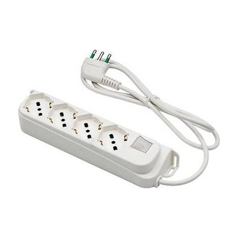 2,0 x MULTIPRESA BIPASSO SCHUKO + INT.LUM RETAIL FME