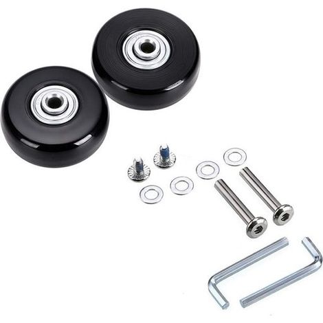 Juego de 2 ruedas para maletas，ruedas de repuesto para maletas，ruedas giratorias de goma，kits de reparación，50 mm x 18 mm，Ruedas de repuesto (1/5)