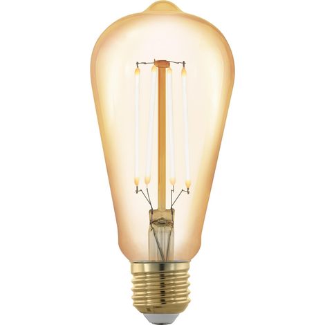 Ampoule filament Edison DEL E27 4 W, blanc chaud ST64, Vintage 2 700 K (paquet de 1) (1/4)
