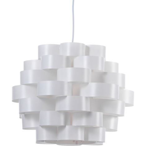 Lampadario in polipropilene bianco opaco cm H.30 x Ø.40