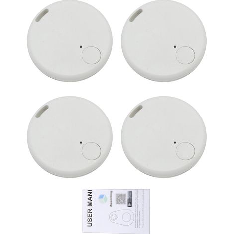 Set di 4 localizzatori Bluetooth per telefono, borsa, chiavi, per ritrovare oggetti smarriti con ricerca bidirezionale, allarme automatico, dispositivo anti-smarrimento leggero, compatibile con iOS e (1/5)