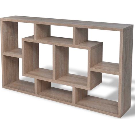 Maison Exclusive - Étagère murale 8 compartiments Couleur de chêne (1/5)